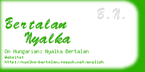 bertalan nyalka business card